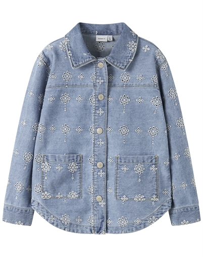 Name It - NKFHarper Anglaise Jakke - Light Blue Denim